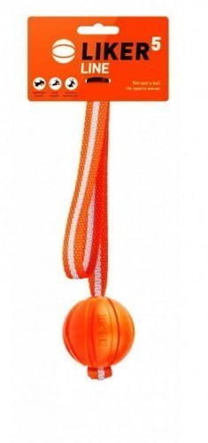 Collar LIKER Line - piłka dla psa na taśmie z rączką (5 cm)