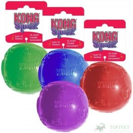 Kong Squeezz Ball M - 6,5 cm - piszcząca piłka