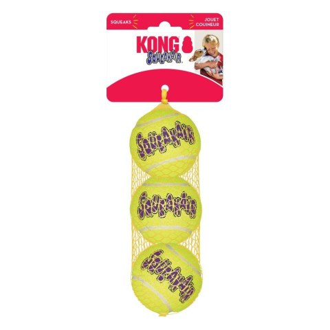 KONG Squeakair Air dog ball M - 3pak - tenisowe piłki, piszczące