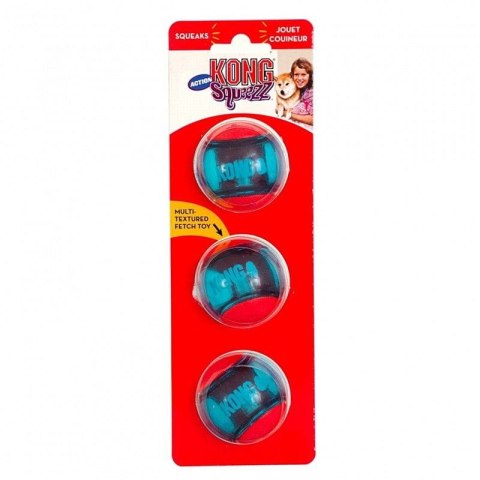 Kong Squeezz Action (3 pak) S - 5 cm - piszcząca piłka