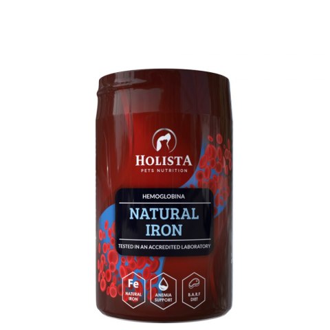 HolistaPets Natural Iron - hemoglobina, naturalne żelazo 180g