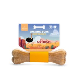 POKUSA - kość do żucia Ostrich 17 cm (115g), z dodatkiem strusia i penisów wołowych