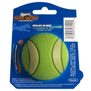 Chuckit! Max Glow Ultra Squeaker Ball M - piszczy i świeci w ciemności