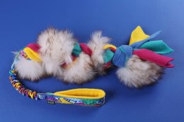 RAUKI Worm (kolorowa taśma) - warkocz z owcy i polaru na rączce z amortyzatorem
